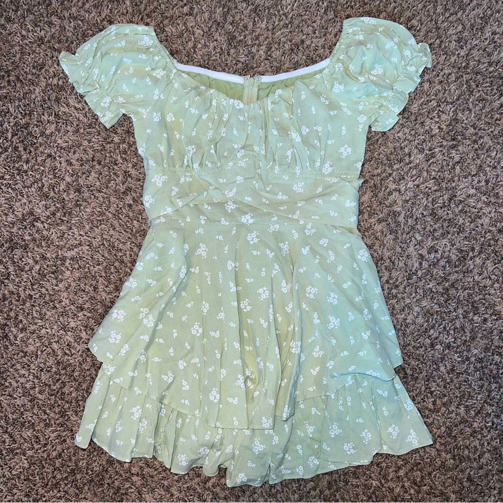 Green Floral Dress